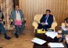 Commissioner Secretary, Forests, Ecology & Environment, Manoj Kumar Dwivedi chairing a meeting in Jammu on Tuesday.