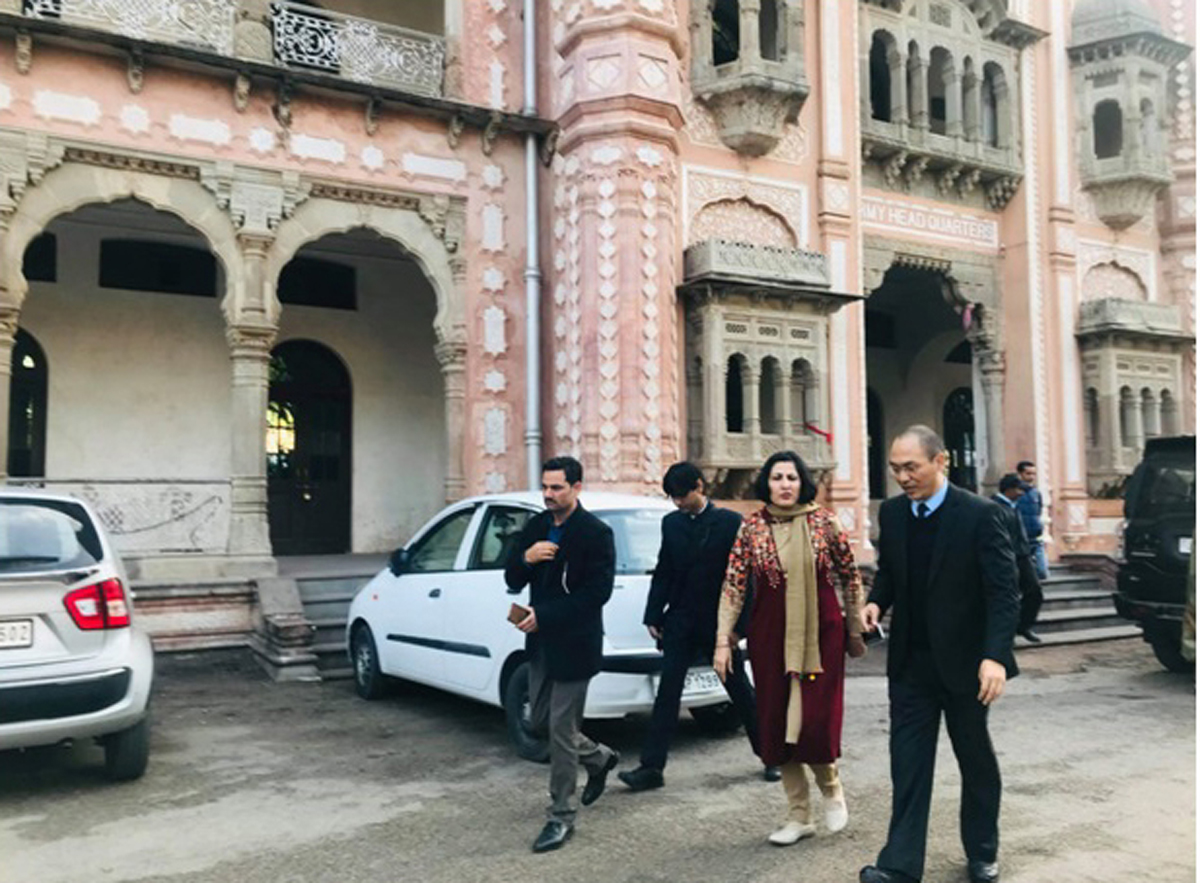Secretary Tourism Rigzian Sampheal during visit to Mubarak Mandi Heritage Complex. Secretary Tourism Rigzian Sampheal during visit to Mubarak Mandi Heritage Complex.