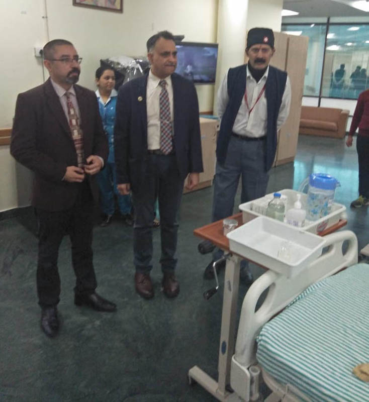 Eminent Endocrinologist Brig Narendra Kotwal during a visit to SMVD Narayana Superspeciality Hospital in Kakryal on Thursday. Eminent Endocrinologist Brig Narendra Kotwal during a visit to SMVD Narayana Superspeciality Hospital in Kakryal on Thursday.