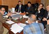 Principal Secretary Finance Navin K Choudhary chairing a meeting on Thursday.