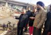 Former Deputy CM, Kavinder Gupta inspecting ongoing works in Bahu area on Saturday.