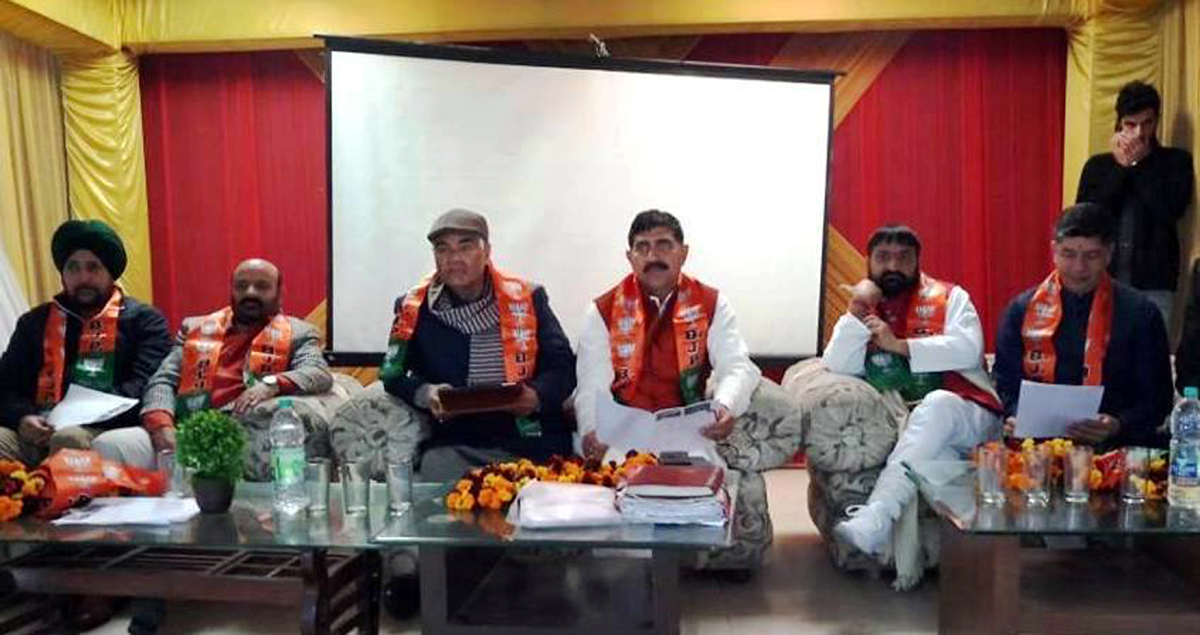 BJP leaders at a function at Muthi on Sunday. BJP leaders at a function at Muthi on Sunday.