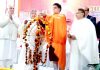 BJP State President, Ravinder Raina during a function organised by Brahmakumaris at Jammu on Sunday.