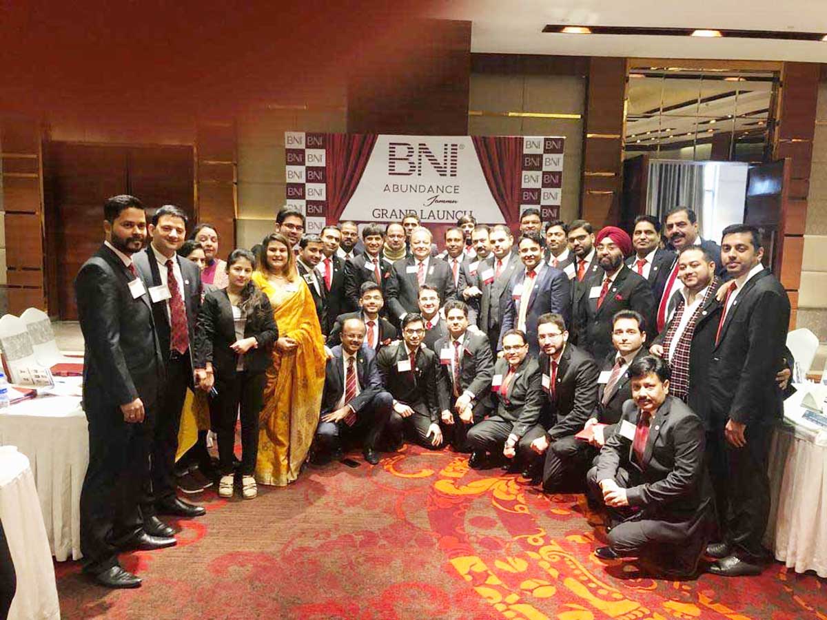 Dignitaries during launch of BNI Abundance in Jammu. Dignitaries during launch of BNI Abundance in Jammu.