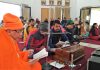 Devotees chanting bhajans in praise of Maa Sarada Devi at Jammu Ashram of Ramakrishna Mission.
