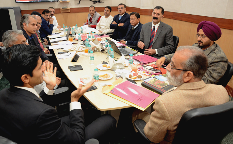 Dr S S Bloeria chairing governing body meeting of SMVDNSH on Friday. Dr S S Bloeria chairing governing body meeting of SMVDNSH on Friday.