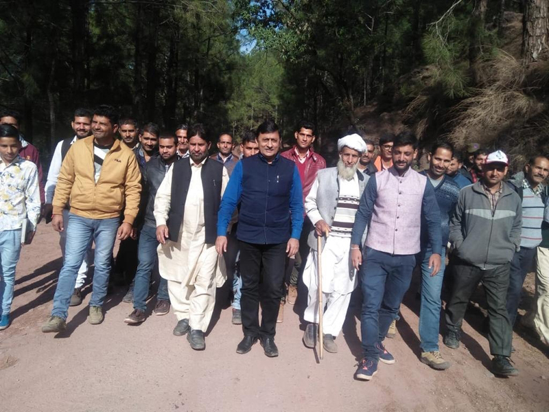 MLC, Vibodh Gupta during tour to Moughla area of Rajouri on Monday. — Excelsior/Bhat MLC, Vibodh Gupta during tour to Moughla area of Rajouri on Monday. — Excelsior/Bhat