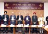Lt Gen (Retd) Ata Hasnain, Lt Gen R S Mehta and others releassing book on Kashmir at Delhi on Thursday.