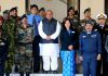 Governor Satya Pal Malik alongwith visiting team of National Defence College on Tuesday.