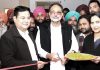 MLA Ghanaur, Madan Lal Jalalpur, inaugurating Blood Donation Camp at Aryans Group of Colleges, Rajpura, in Punjab.