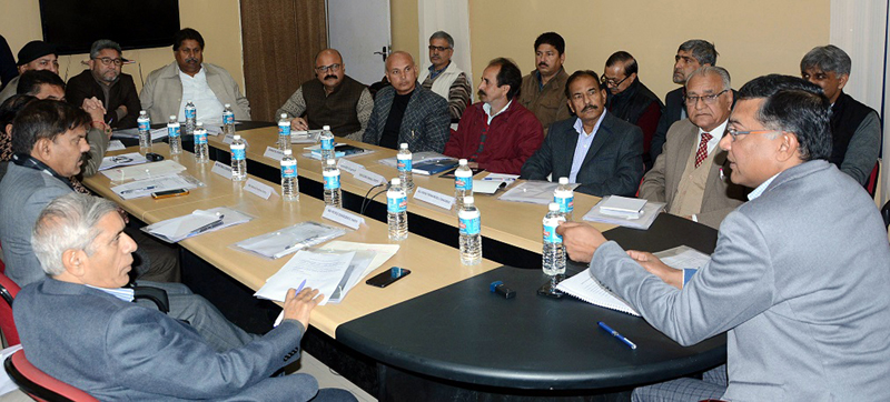CEO J&K Shailendra Kumar at an All Party meeting in Jammu on Friday. CEO J&K Shailendra Kumar at an All Party meeting in Jammu on Friday.