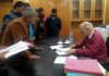 Advisor K K Sharma meeting with a delegation on Wednesday.