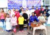 Participants during musical play "Sab Ko Poshan Ghar Ghar Roshan" at Jammu on Saturday.