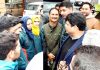 Secretary Youth Services & Sports and Information, Sarmad Hafeez and other dignitaries flagging off skiers from Jammu.