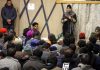 Former CM & PDP chief Mehbooba Mufti addressing party workers in Rajpora Pulwama on Thursday.