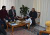 Governor interacting with a delegation on Friday.