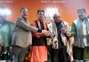 BJP National vice-president, Avinash Rai Khanna, along with senior leaders from the State at the Party Headquarter in Jammu.