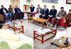 Governor Satya Pal Malik meeting a delegation of All India Jat Maha Sabha on Monday.