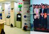 JKB Chairman inaugurating digital banking lobby at Srinagar on Wednesday.