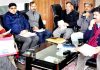 Divisional Commissioner Sanjeev Verma chairing a meeting on Monday.