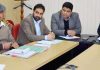 Chief Electoral Officer Shailendra Kumar chairing a meeting in Jammu on Friday.