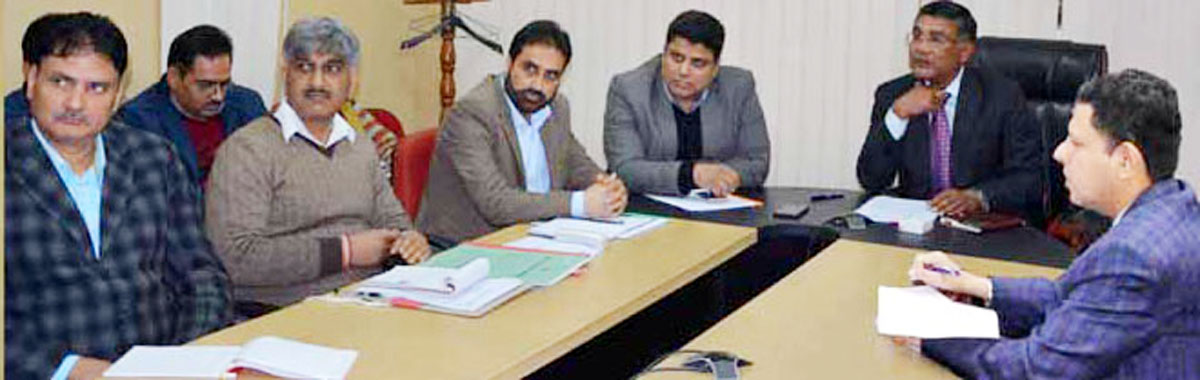 Chief Electoral Officer Shailendra Kumar chairing a meeting in Jammu on Friday. Chief Electoral Officer Shailendra Kumar chairing a meeting in Jammu on Friday.