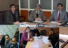 Advisor Vijay Kumar chairing a meeting on Monday.