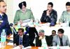 Divisional Commissioner Sanjeev Verma chairing a meeting on Monday.