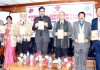 Scholars releasing book on contribution of Omkar Koul at Jammu on Sunday.