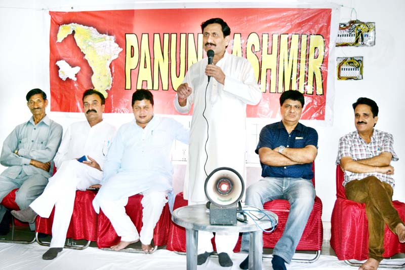 PK President, Ashwani Kumar Chrungoo addressing media at Jammu on Sunday. PK President, Ashwani Kumar Chrungoo addressing media at Jammu on Sunday.