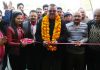 Former Minister Chander Prakash Ganga inaugurating Red Laboratory Collection Center at Bari Brahmana.