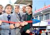 Advisor Khurshid Ganai inaugurating branch of Cooperative Bank.