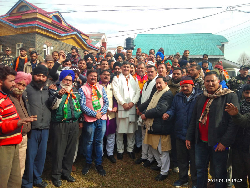 MP Jugal Kishore Sharma at a Navrattan Sammelan at Poonch on Saturday. MP Jugal Kishore Sharma at a Navrattan Sammelan at Poonch on Saturday.