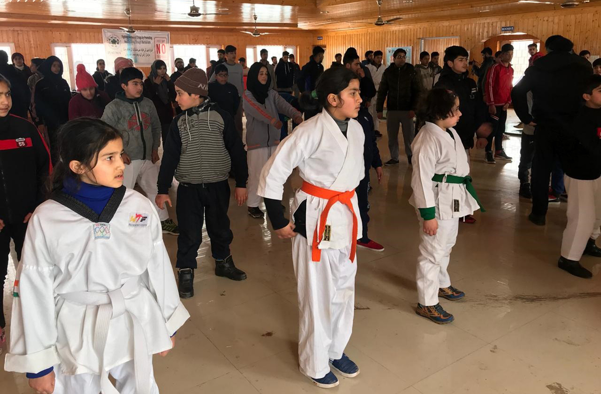 Young sportspersons during Winter Camp at Pahalgam. Young sportspersons during Winter Camp at Pahalgam.