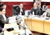 Members of the committee for Ladakh constituted by SAC in a meeting with LAHDC Leh on Monday.