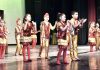 Students in colourful attires presenting cultural item while celebrating Annual Day at GLS Talab Tillo in Jammu.