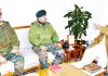 Governor meeting with Lt. Gen. A.K Bhatt and Lt. Gen. KJS Dhillon on Monday.