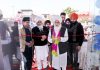 Mahant Manjeet Singh Ji inaugurating a tiles and sanitary ware showroom at Digiana in Jammu. -Excelsior/Rakesh
