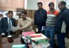 Commissioner Secretary Relief, Rehabilitation & Reconstruction Khurshed Ahmad Shah interacting with a delegation of Kashmiri Pandits on Thursday.