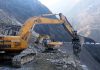 Machines clearing highway near Ramsu in Ramban on Thursday. — Excelsior/Shubam