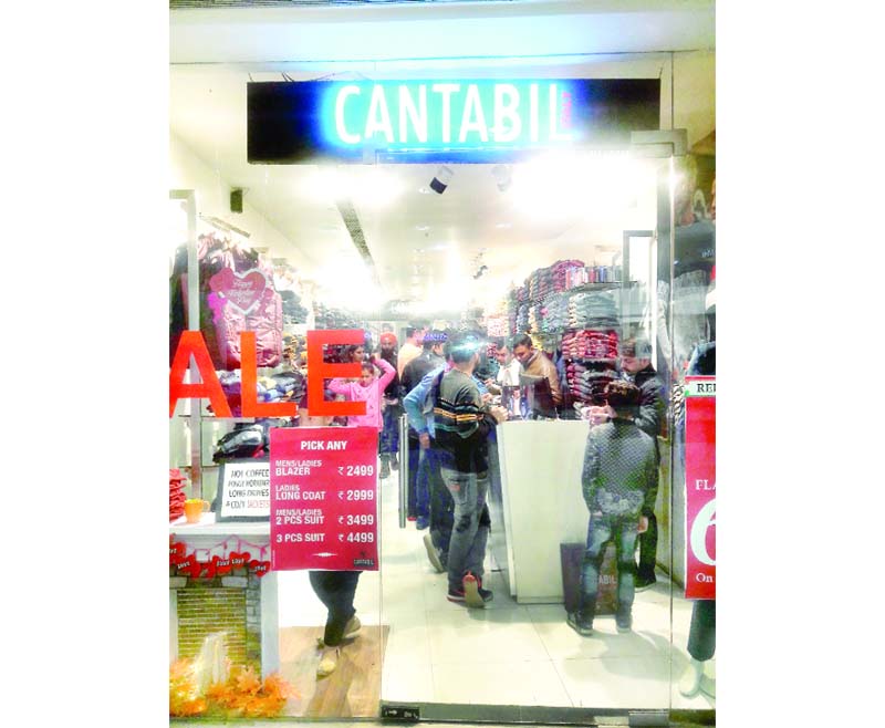 People purchasing clothes at Cantabil Showroom. People purchasing clothes at Cantabil Showroom.
