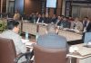 Principal Secretary Industries & Commerce Navin K Choudhary chairing a meeting on Thursday.