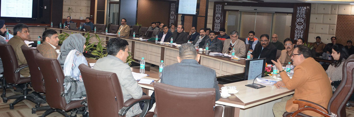 Principal Secretary Industries & Commerce Navin K Choudhary chairing a meeting on Thursday. Principal Secretary Industries & Commerce Navin K Choudhary chairing a meeting on Thursday.