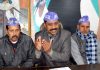 R K Kalsotra, president Confederation of SC/ST/OBC Organisations talking to media persons in Jammu. —Excelsior/Rakesh