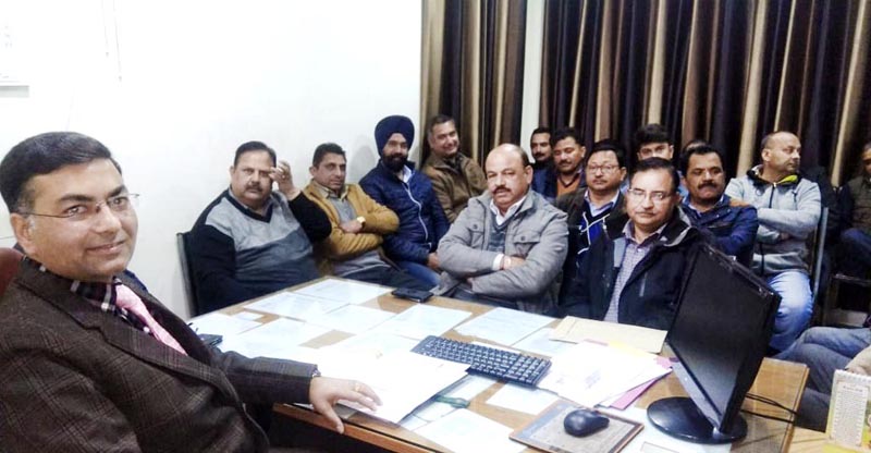 Sanjeev Bhateja, Divisional Manager United India Insurance during a meeting at Jammu on Tuesday. Sanjeev Bhateja, Divisional Manager United India Insurance during a meeting at Jammu on Tuesday.