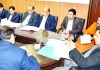 Divisional Commissioner Sanjeev Verma chairing a meeting on Friday.