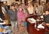 District Development Commissioner Showkat Aijaz Bhat at a public grievances redressal camp at Ramban on Monday.