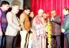 Dignitaries lighting the lamp during a function at Jammu on Friday. -Excelsior/Rakesh