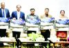 M K Dwivedi, Commissioner/Secretary Forest and other officers during release of a calendar.