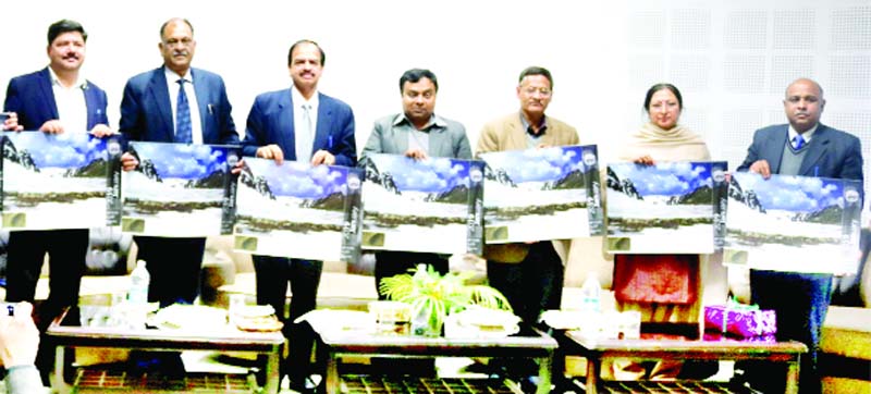 M K Dwivedi, Commissioner/Secretary Forest and other officers during release of a calendar. M K Dwivedi, Commissioner/Secretary Forest and other officers during release of a calendar.